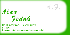 alex fedak business card