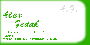 alex fedak business card